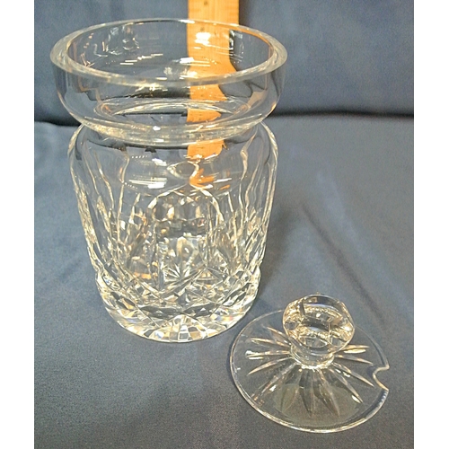 213 - Waterford Crystal cut glass preserve jar with lid