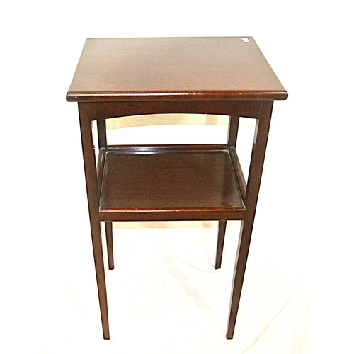 234 - Edwardian style 2-tier occasional table with square tapering legs