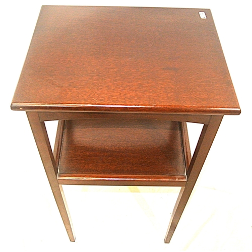 234 - Edwardian style 2-tier occasional table with square tapering legs