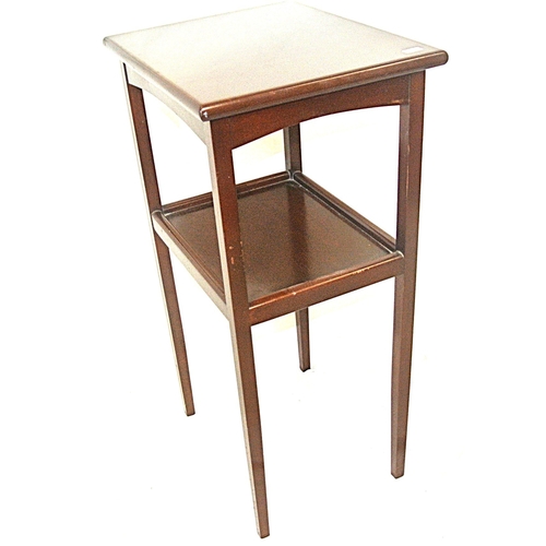 234 - Edwardian style 2-tier occasional table with square tapering legs