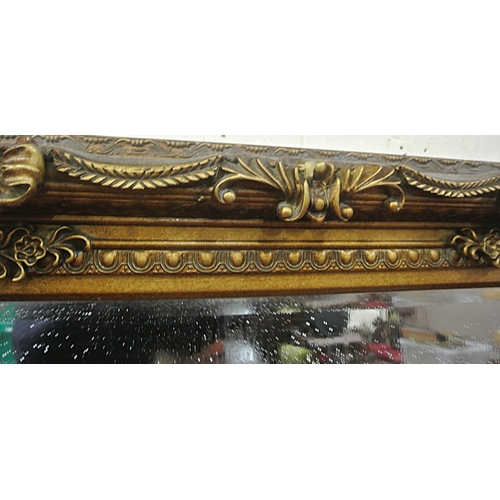 90 - Pair of Regency style gilt framed bevelled glass mirrors with ornate foliate, scroll and beaded deco... 