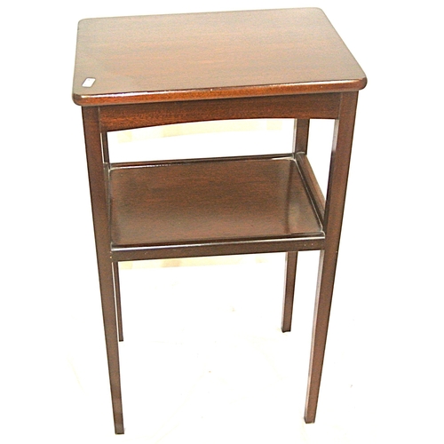 91 - Edwardian style 2-tier occasional table with square tapering legs