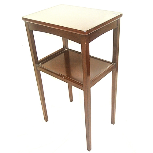 91 - Edwardian style 2-tier occasional table with square tapering legs