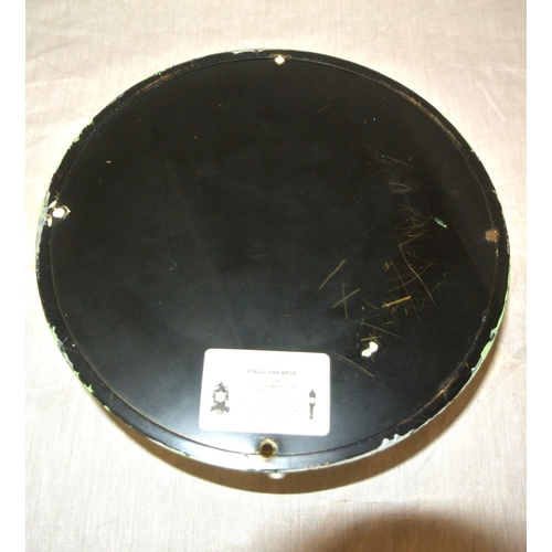 94 - Edwardian style round brass cased ships clock with enamel dial