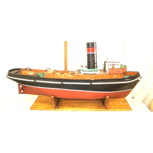 318 - Hand made model of steamship 'Tarquin' on stand