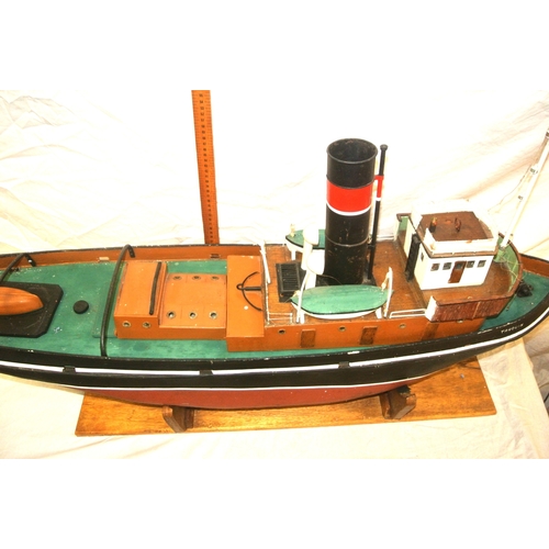 318 - Hand made model of steamship 'Tarquin' on stand