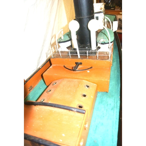 318 - Hand made model of steamship 'Tarquin' on stand