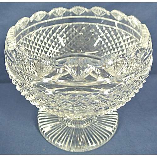 303 - Waterford Crystal cut glass 'Hibernia' pattern fruit or flower bowl with ornate hobnail decoration