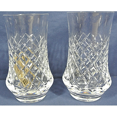 304 - Pair of Waterford Crystal cut glass 'Alana' pattern whiskey tumblers with hobnail decoration