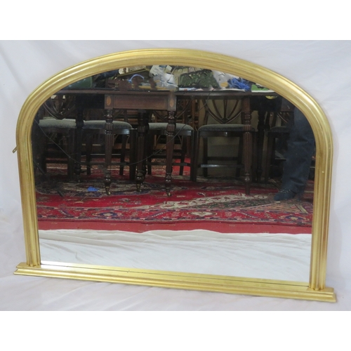 319 - Victorian design gilt framed domed overmantle mirror