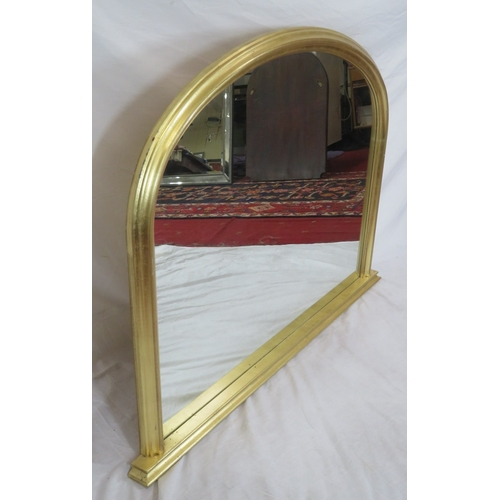 319 - Victorian design gilt framed domed overmantle mirror