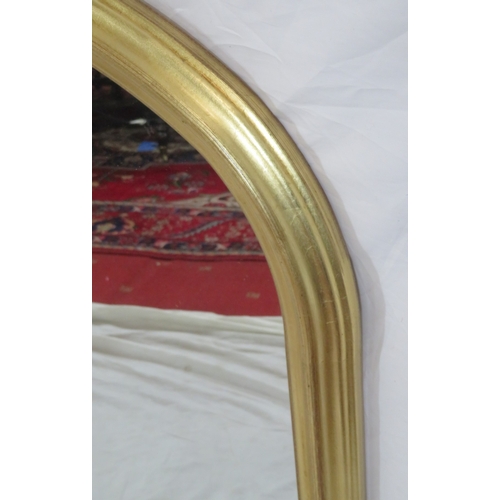 319 - Victorian design gilt framed domed overmantle mirror
