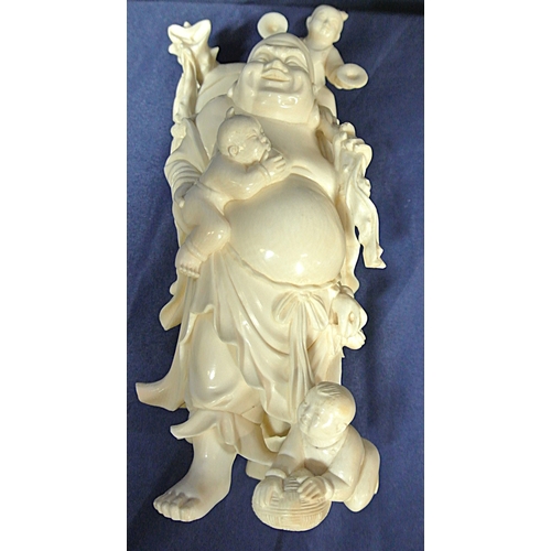 333 - Oriental figure of the Laughing Buddha with children