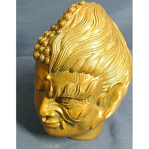 337 - Chinese antique copper handcrafted Buddha statue ornament with signed base