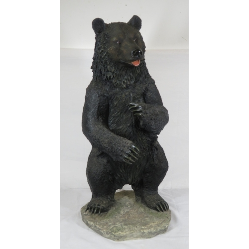 343 - Ornate carved Austrian black bear on shaped base