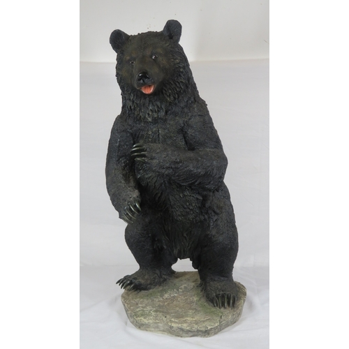 343 - Ornate carved Austrian black bear on shaped base
