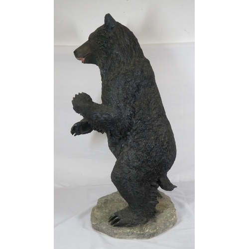 343 - Ornate carved Austrian black bear on shaped base