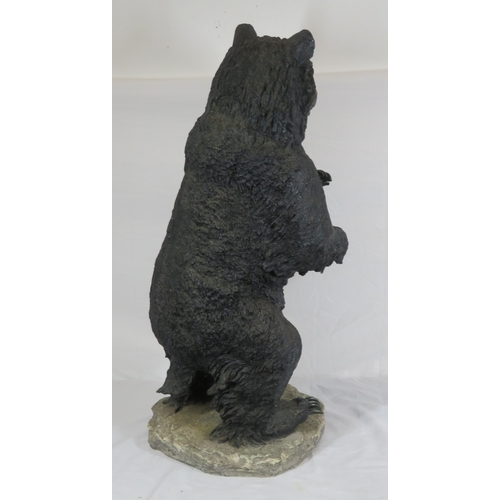343 - Ornate carved Austrian black bear on shaped base