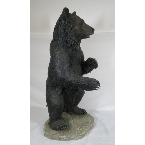 343 - Ornate carved Austrian black bear on shaped base