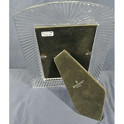 347 - Waterford Crystal photograph frame with faceted decoration H 28cm x 22cm