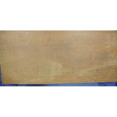 352 - Ornate Oriental carved teak panel with foliate figures & animal decoration