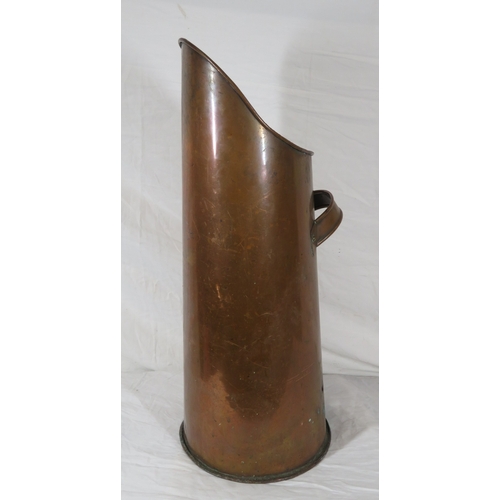 361 - Georgian style copper coal hod of round tapering form