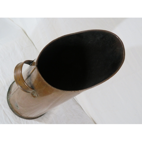 361 - Georgian style copper coal hod of round tapering form