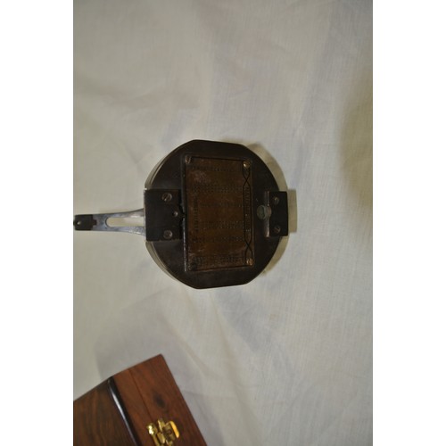 443 - Mariners chrome hand held folding compass stamped 'Stanley, London'