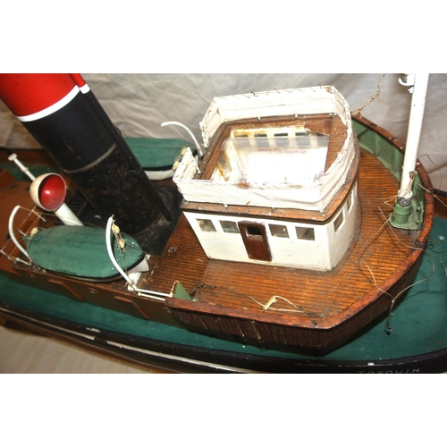 468 - Hand made model of steamship 'Tarquin' on stand