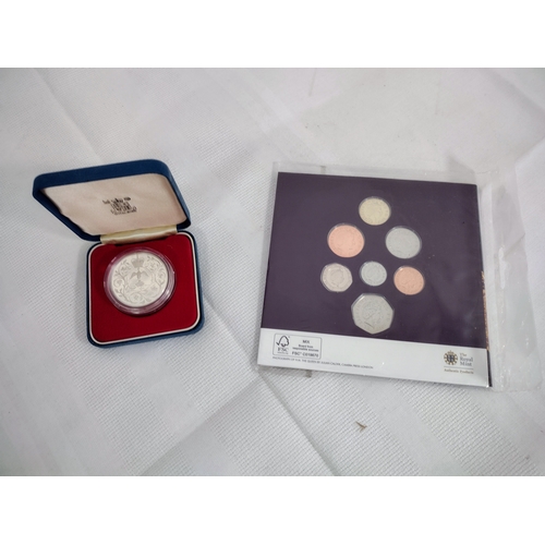 35 - 1977 Silver Proof Silver Jubilee Crown & 2012 Diamond Jubilee Crown and Coin Set (Still Sealed)