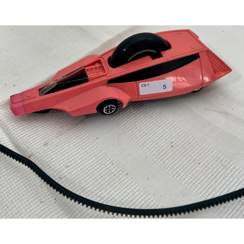 91 - Dinky 354 Pink Panther Pull Car with zip pull for flywheel