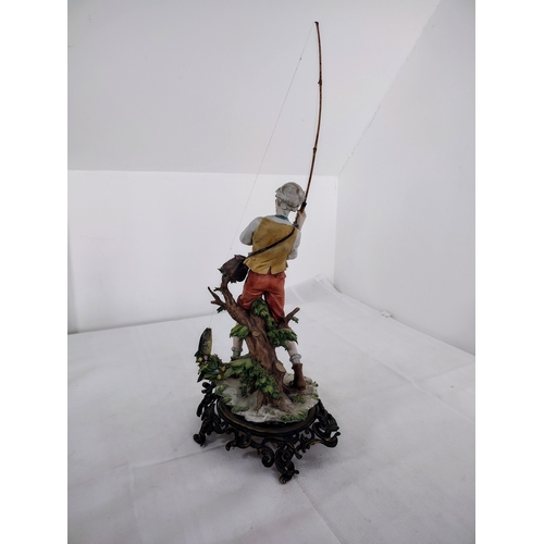 A Large Capodimonte Luigi Giorgio Benacchio - Fisherman - Triade e