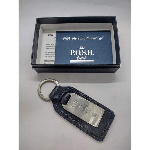 400 - Boxed Sterling Silver English Heritage Silverware 'The P.O.S.H. club' Key Fob - Length of Fob 10cm