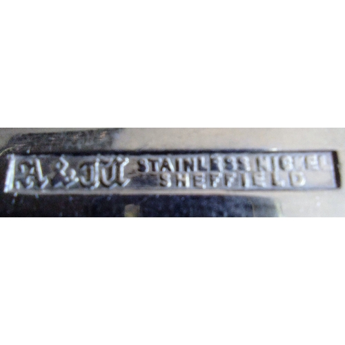 13 - Boxed Set of Stainless Nickel Fishknives and Forks by A&M Sheffield