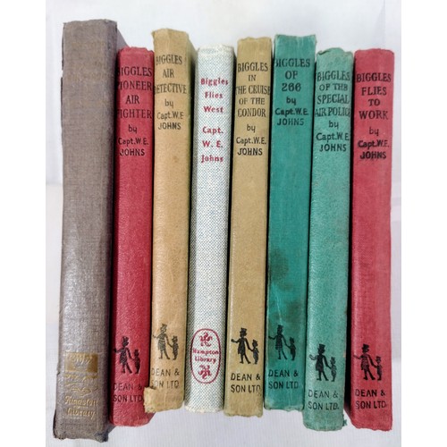 19 - 8x 1950s Biggles Books