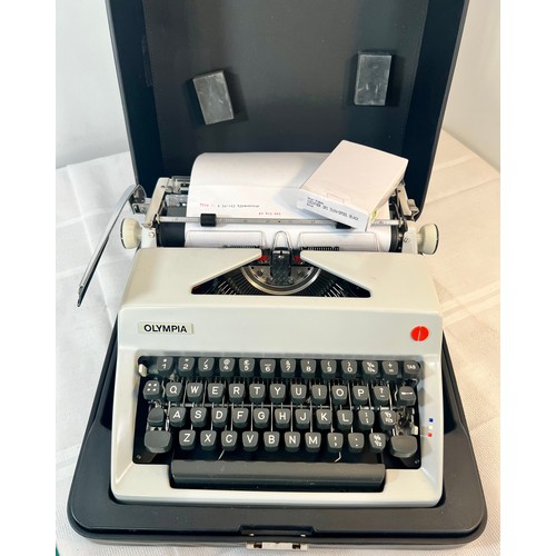 39 - Recently Serviced Cased Olympia SM Typewriter With Spare Ribbon