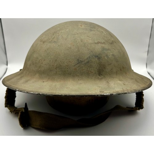 47 - Non Magnetic Military Brodie Helmet WWII With Chin Strap