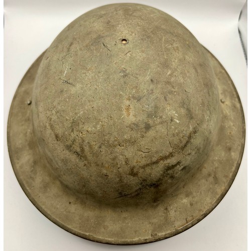 47 - Non Magnetic Military Brodie Helmet WWII With Chin Strap