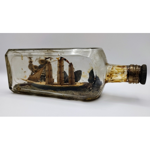 38 - Vintage Handmade Ships in Bottles – Nautical Folk Art Early Mid 20th C.