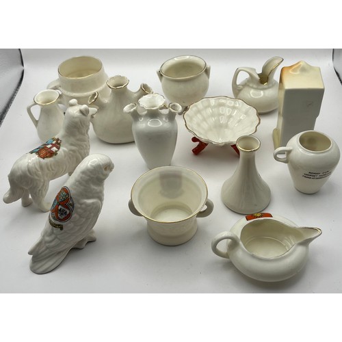 50 - C1-5-53 Selection of 14 Crestedware Crested China Items to include W H Goss, Gemma, A Ramsey Loughto... 