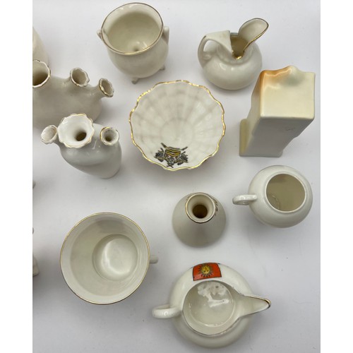 50 - C1-5-53 Selection of 14 Crestedware Crested China Items to include W H Goss, Gemma, A Ramsey Loughto... 