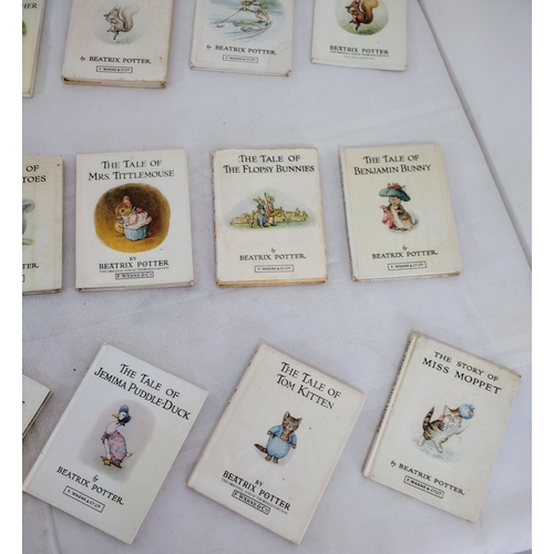 56 - Collection of 18 Vintage Beatrix Potter Illustrated Books