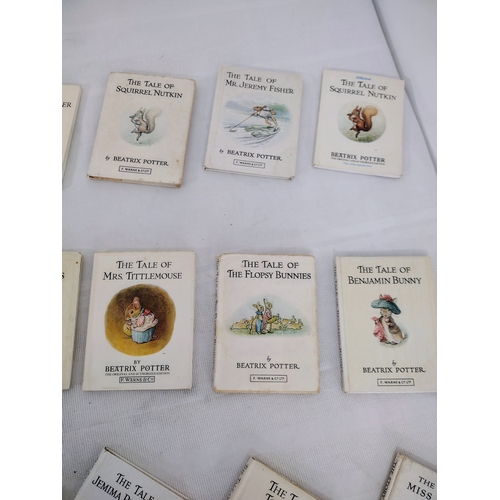 56 - Collection of 18 Vintage Beatrix Potter Illustrated Books