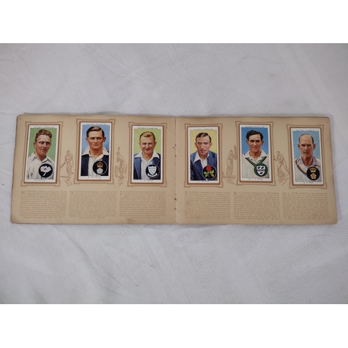 54 - Collection of 4 1930s Sports-Themed Cigarette Card Albums Featuring Footballers, Cricketers, and Ten... 