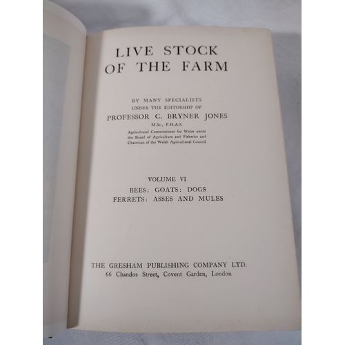 60 - Complete Six-Volume Set of Live Stock of the Farm by Professor C. Bryner Jones, Published by The Gre... 