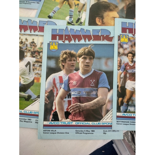 62 - Collection Of West Ham United F.C. Official Matchday Programmes From The 1983-1985 Seasons, Featurin... 