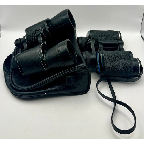 67 - Two Pairs of Vintage Binoculars To Include Ross London 10 x 32 Kensington & Tasco 8 x 30 .