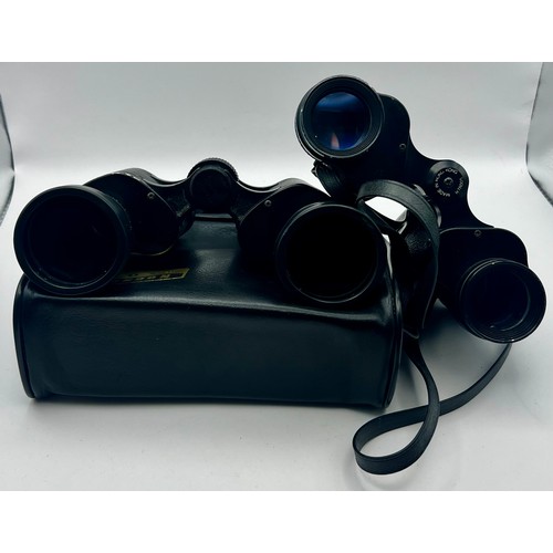 67 - Two Pairs of Vintage Binoculars To Include Ross London 10 x 32 Kensington & Tasco 8 x 30 .