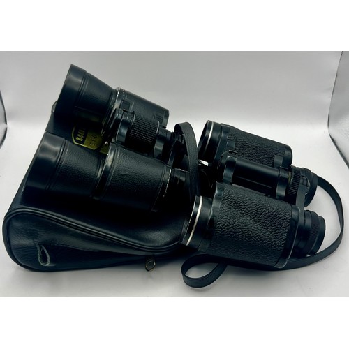 67 - Two Pairs of Vintage Binoculars To Include Ross London 10 x 32 Kensington & Tasco 8 x 30 .