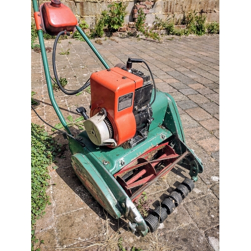 72 - Vintage Mid-Century C1970s Suffolk Super Colt Petrol-Powered Cylinder Lawn Mower